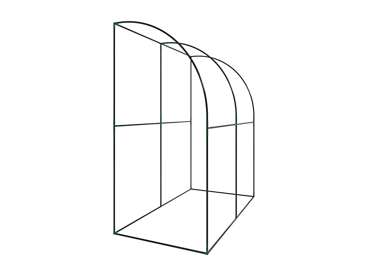 Serra A Casetta Da Parete Muro In Acciaio Per Giardino Piante Fiori Orto Copertura Trasparente in PVC Con 2 Porte Avvolgibili A Cerniera 200 x 100 x 215 Cm