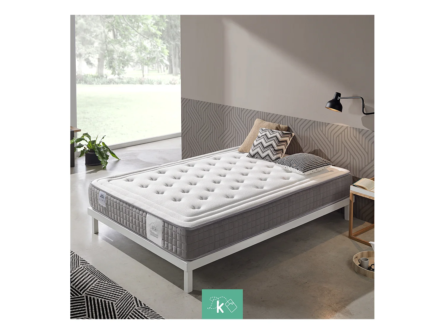 Colchón Muelles Ensacados 80 x 190 cm Viscoelástico Altura +/- 18 cm