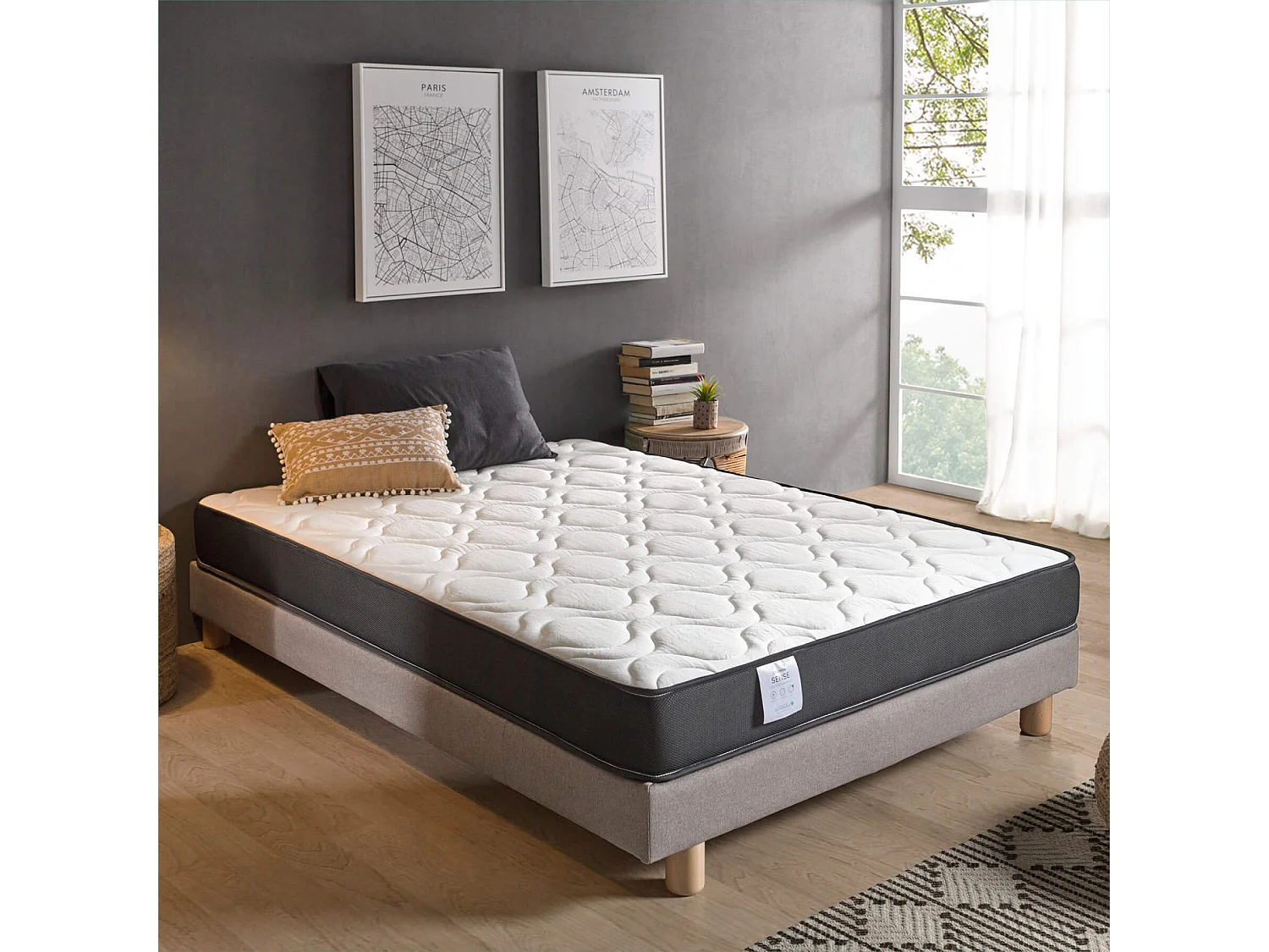 Colchón Viscoelástico Cama Nido 140 x 200 cm Reversible Altura +/- 16 cm