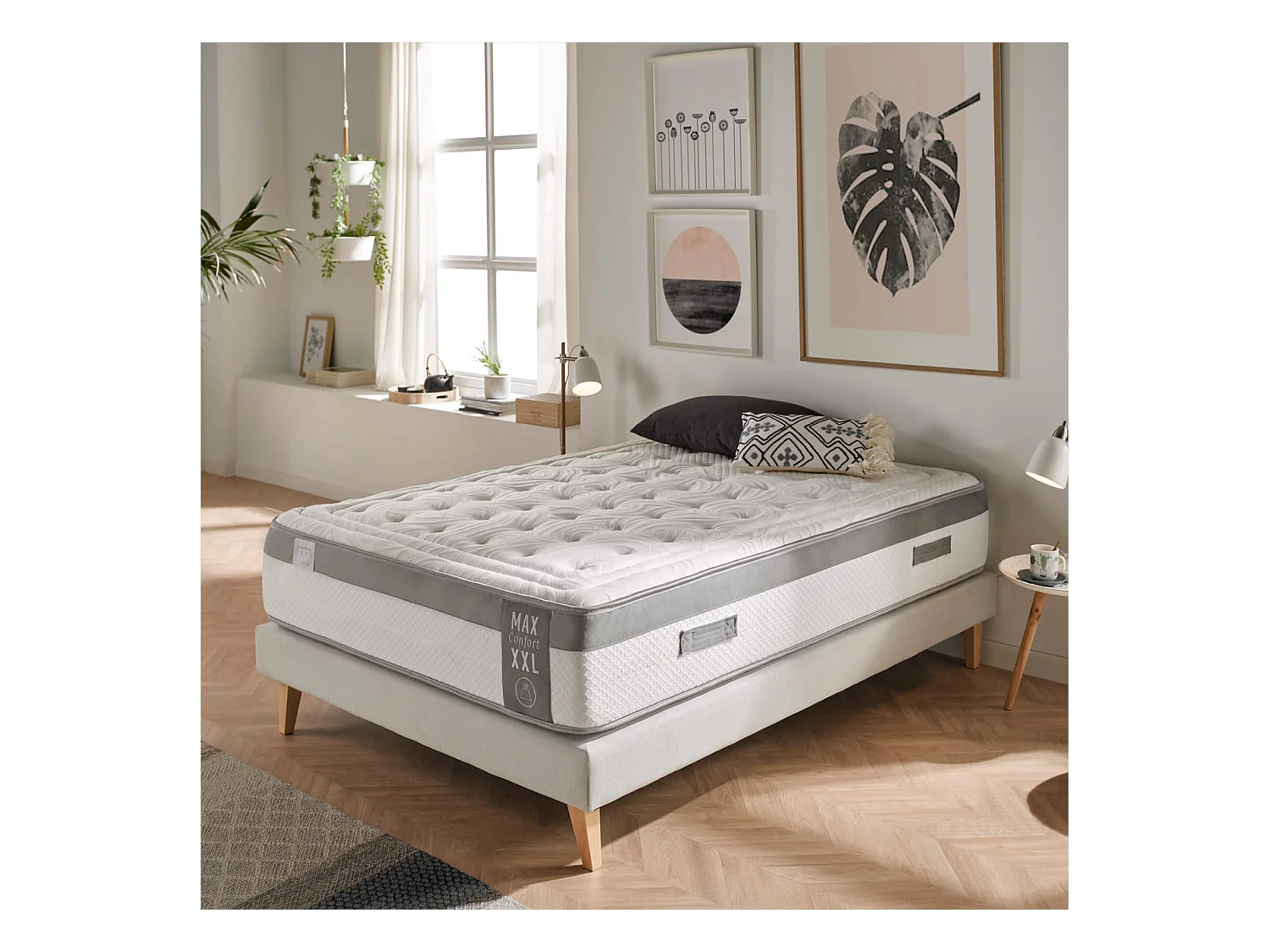 Colchón 135 x 190 cm Viscoelástico Reforzado Gran Adaptabilidad Altura +/- 30 cm