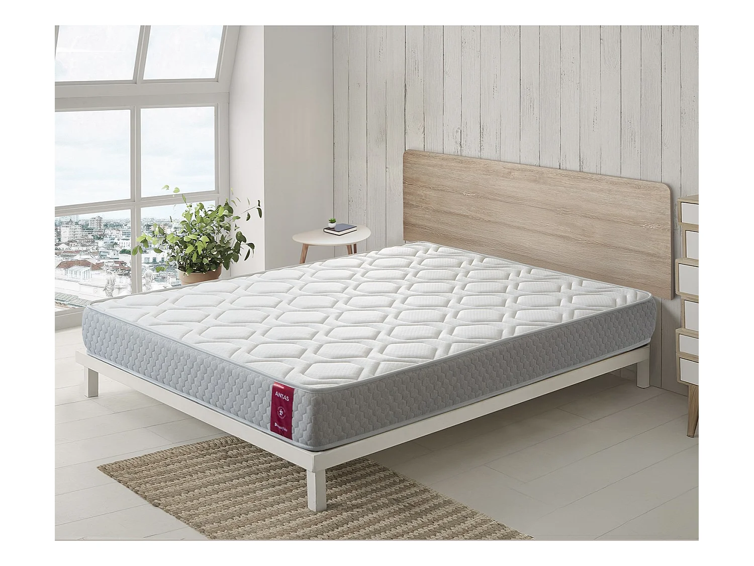 Colchão 140x200 cm Antas - Altura +/- 20 cm - Espuma de memória de alta densidade - 100% respirável - Firmeza média/alta