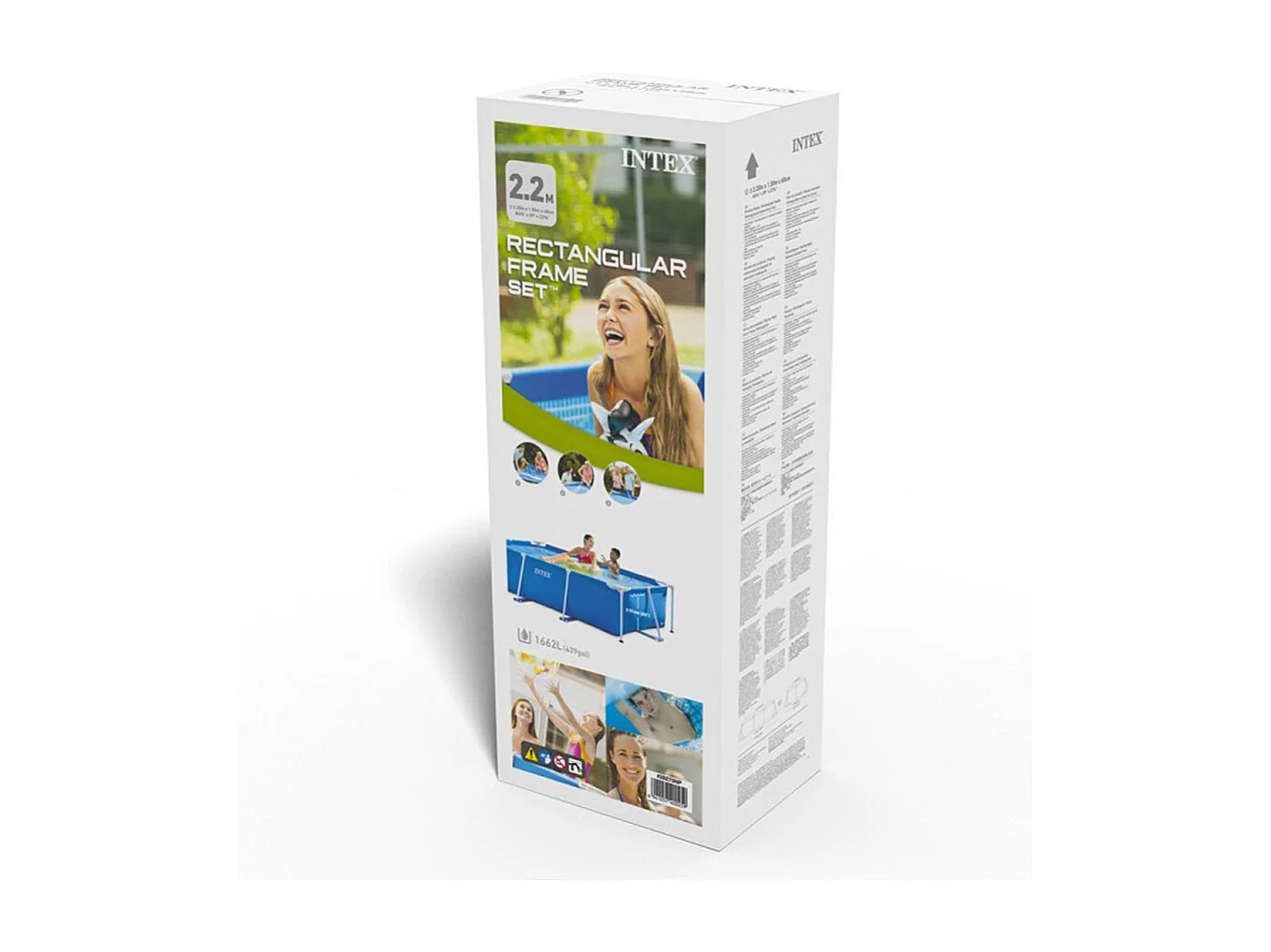 Schwimmbad Rectangular Frame 220x150x60 cm 28270NP