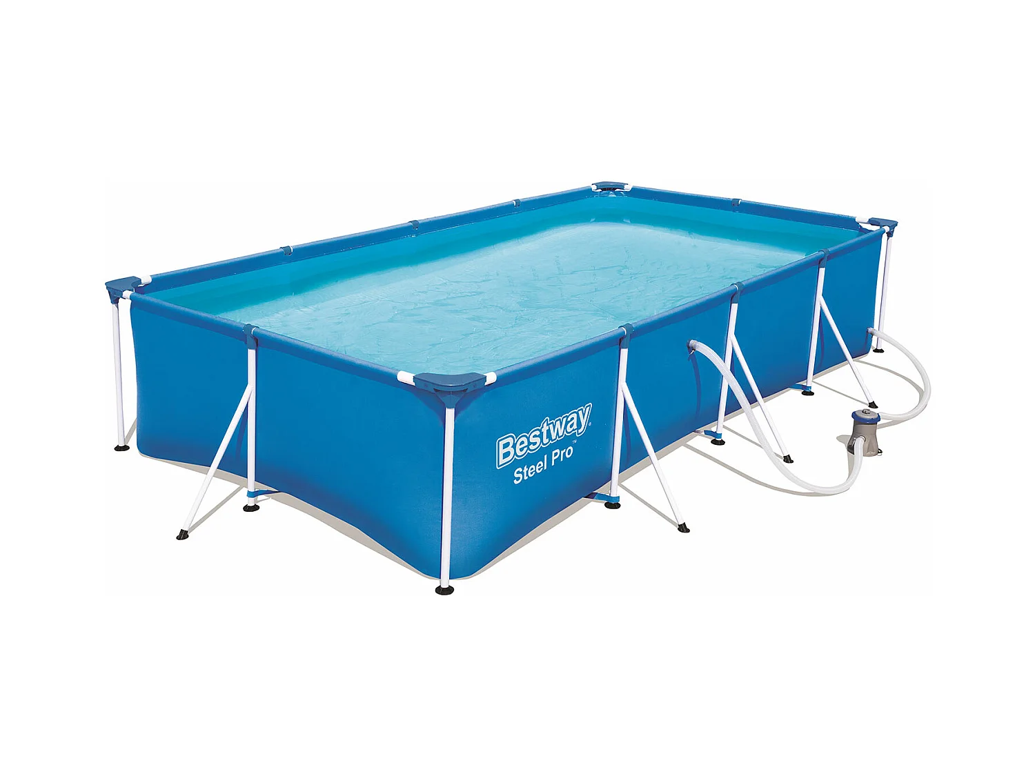 Piscina Fuori Terra per Bambini Bestway Family Splash Frame Pool 400x211x81 cm Pompa Filtro a Cartuccia da 1.249 litri/ora