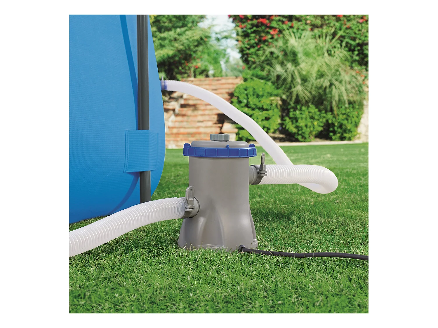 Piscina Fuori Terra per Bambini Bestway Family Splash Frame Pool 400x211x81 cm Pompa Filtro a Cartuccia da 1.249 litri/ora