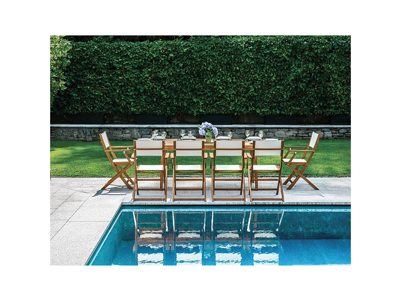 Mesa de madera extensible para jardín y exterior 180-240 cm Munroe