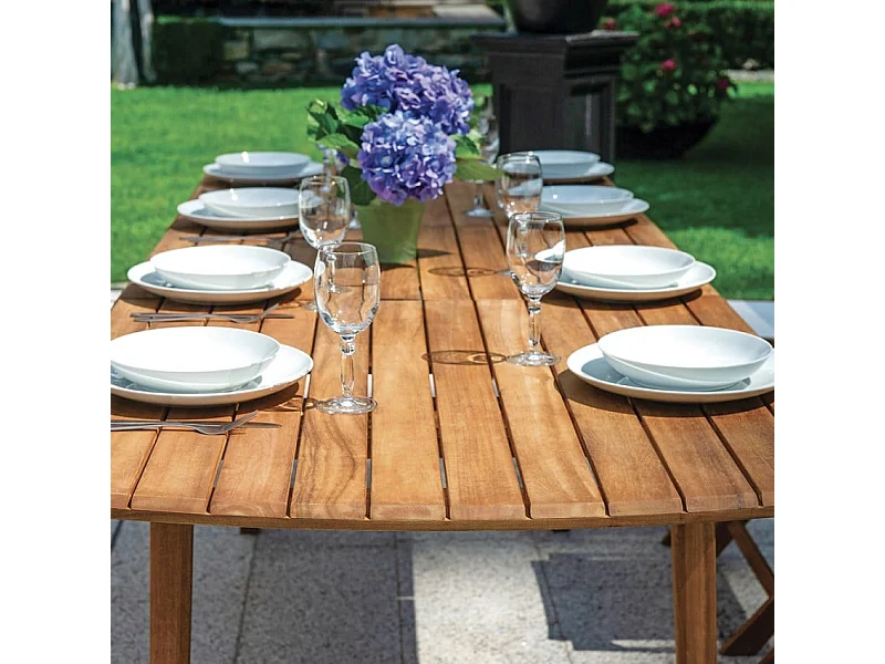 Mesa de madera extensible para jardín y exterior 180-240 cm Munroe