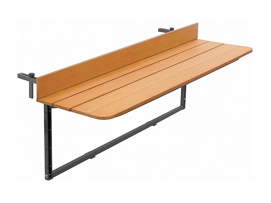 Mesa plegable para balcón y terraza, ahorradora de espacio, madera efecto teca Look Out