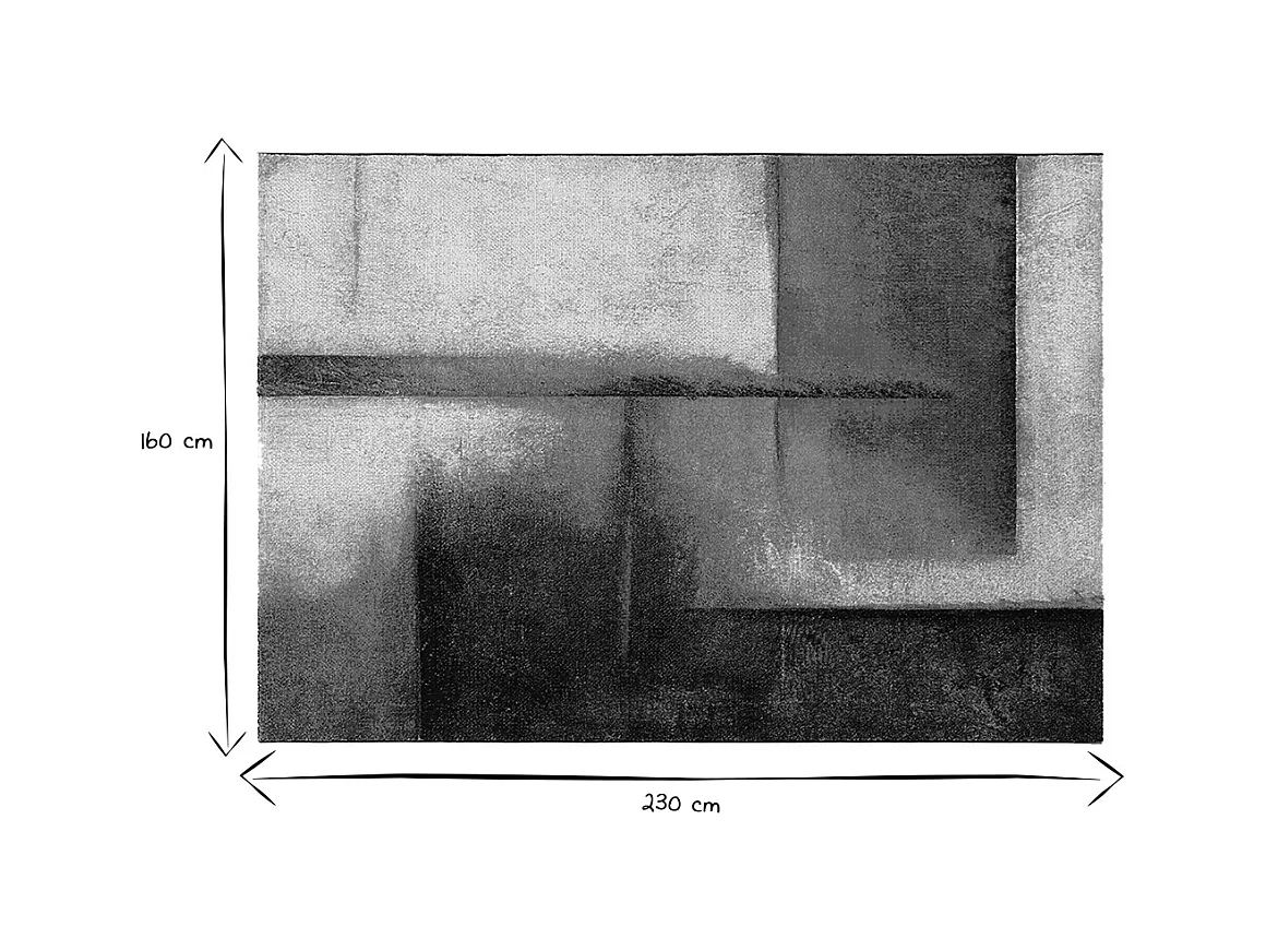 Alfombra multicolor 160 x 230 cm ABSTRAIT