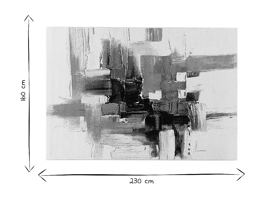 Alfombra con motivos multicolor 160 x 230 cm GOUACHE