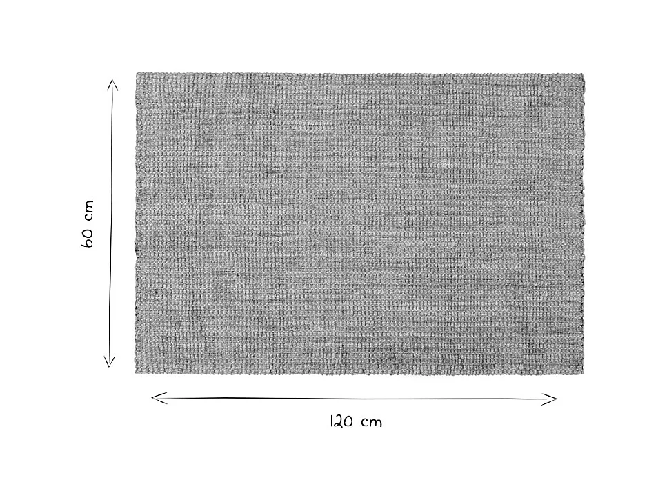 Tappeto / Scendiletto in juta naturale 60 x 120 cm NOOR