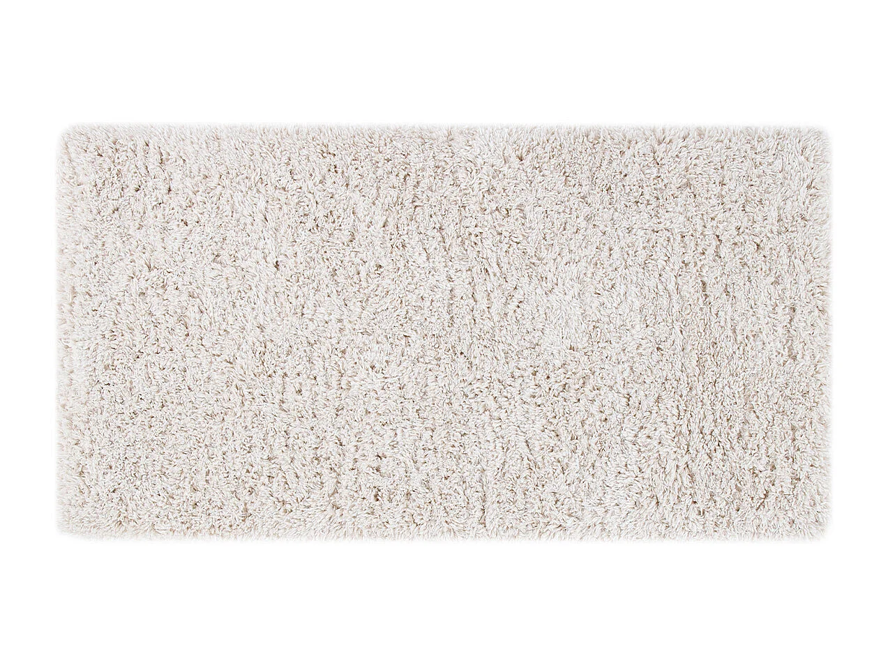 Alfombra reciclada de pelo largo color marfil 160 × 230 cm AIMEE