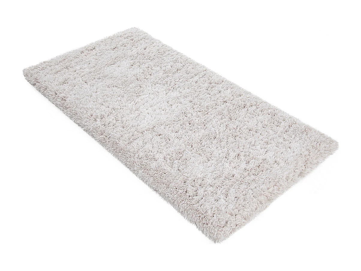 Alfombra reciclada de pelo largo color marfil 160 × 230 cm AIMEE