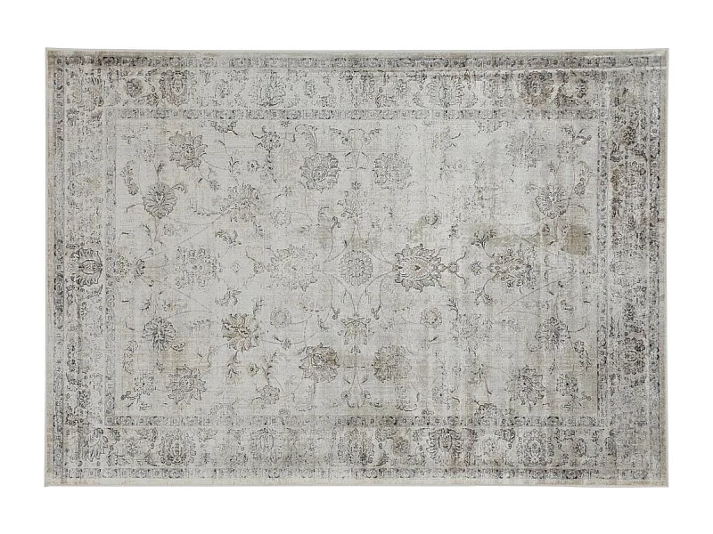 Tappeto vintage in viscosa con motivi grigio 160 x 230 cm RYAD