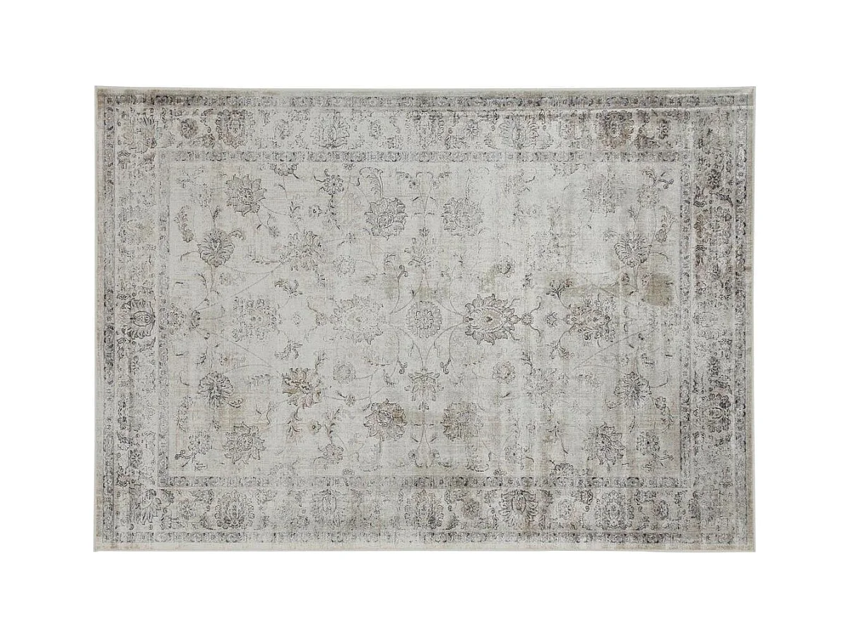 Tapis vintage en viscose avec motifs gris 160 x 230 cm RYAD