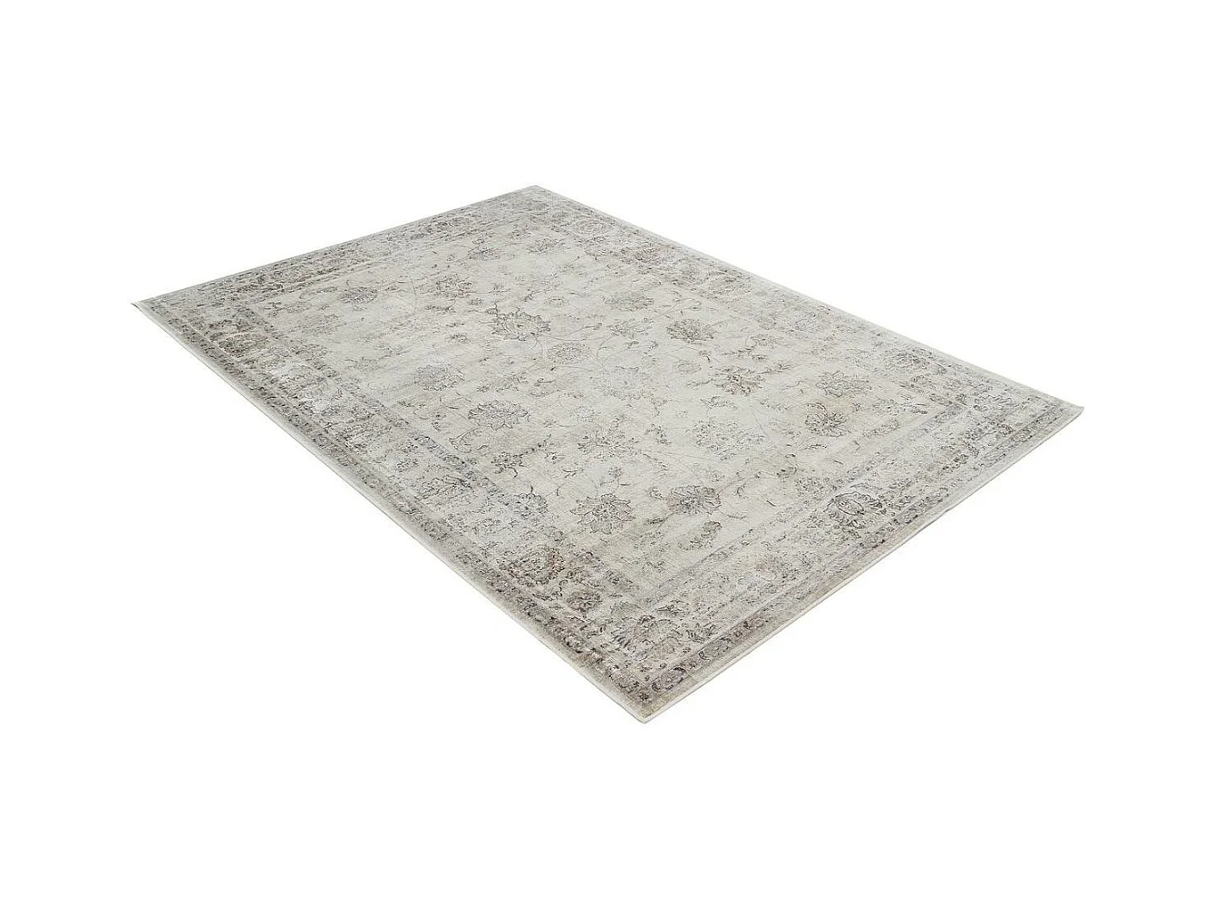 Alfombra vintage de viscosa con estampado gris 160 × 230 cm RYAD