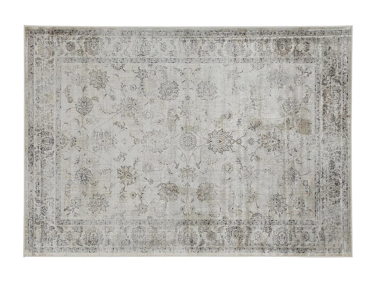Tappeto vintage in viscosa con motivi grigio 160 x 230 cm RYAD