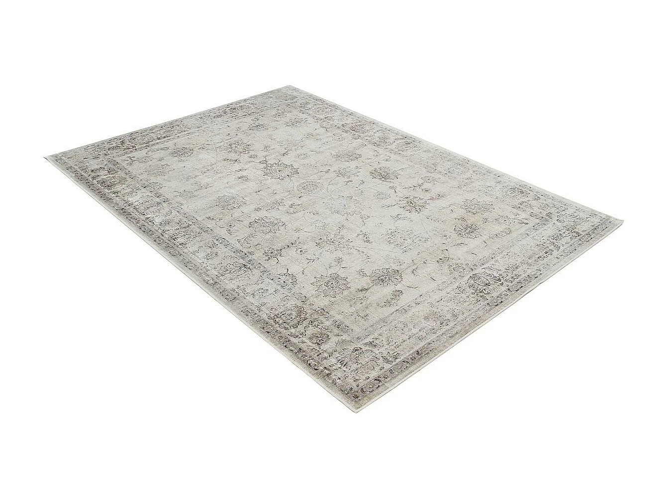 Tappeto vintage in viscosa con motivi grigio 160 x 230 cm RYAD