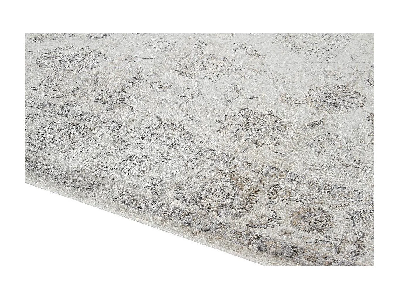 Tappeto vintage in viscosa con motivi grigio 160 x 230 cm RYAD