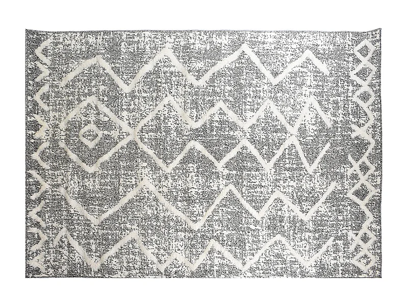 Alfombra bereber con relieve gris y beige 160 × 230 cm PALEO
