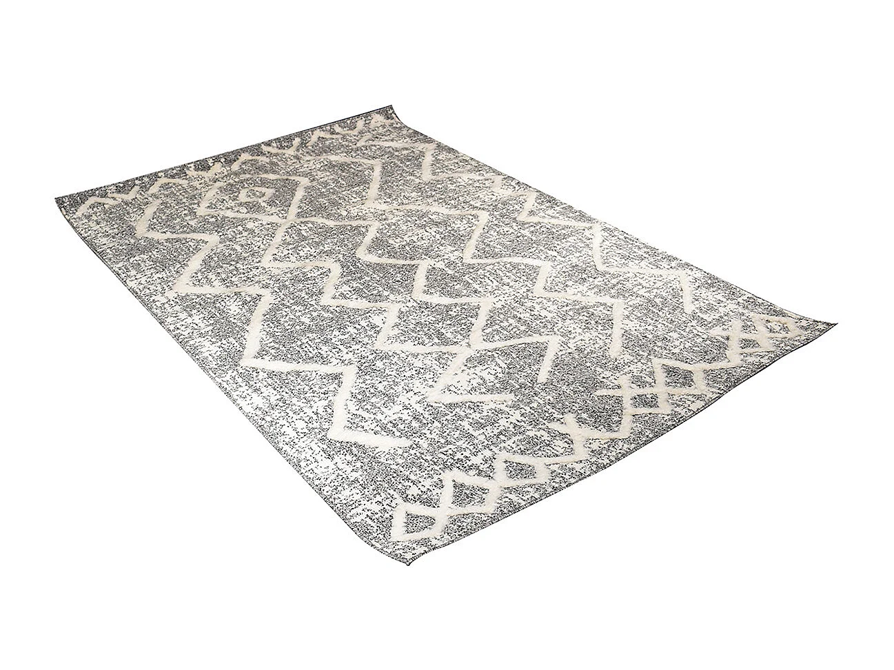 Alfombra bereber con relieve gris y beige 160 × 230 cm PALEO