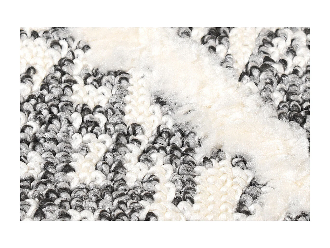 Alfombra bereber con relieve gris y beige 160 × 230 cm PALEO