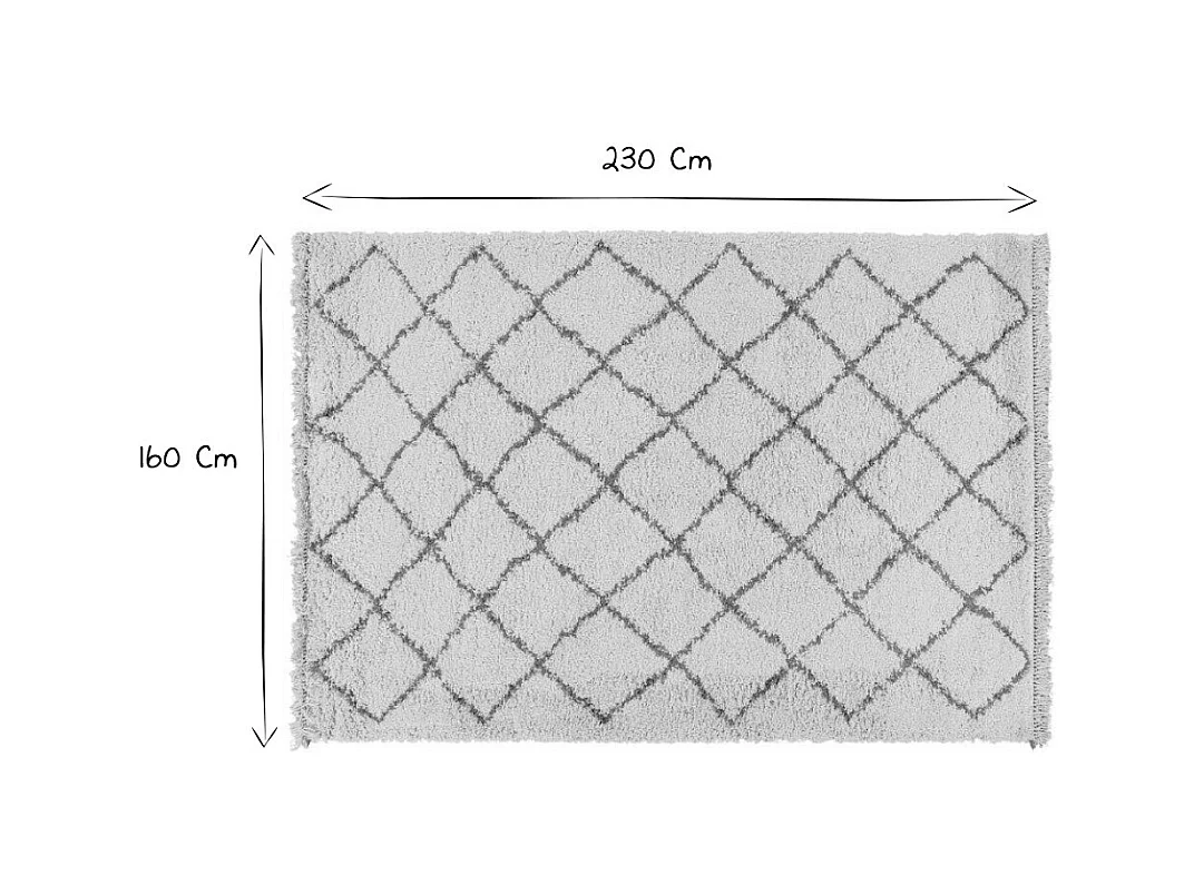 Tapis berbere écru 160 x 230 cm ZELIA