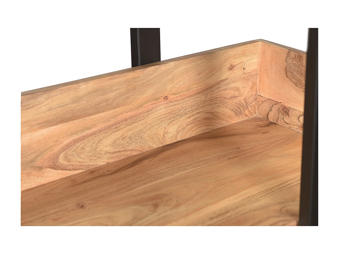 Biblioteca industrial acacia y metal negro L90 cm TAO