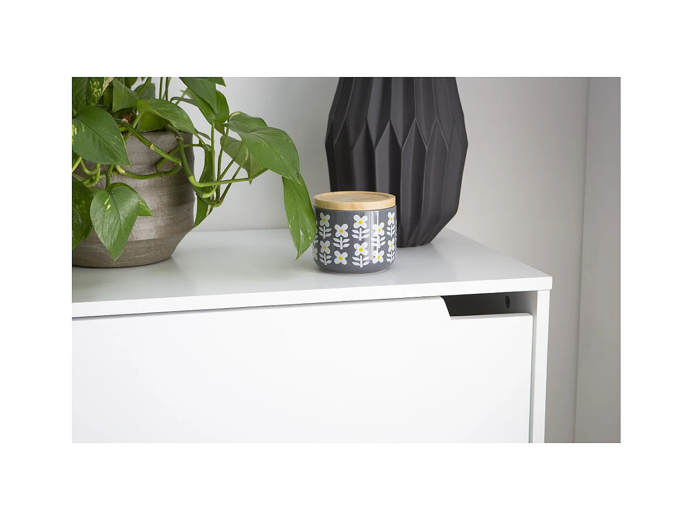 Mueble de almacenaje blanco 3 puertas LEENA