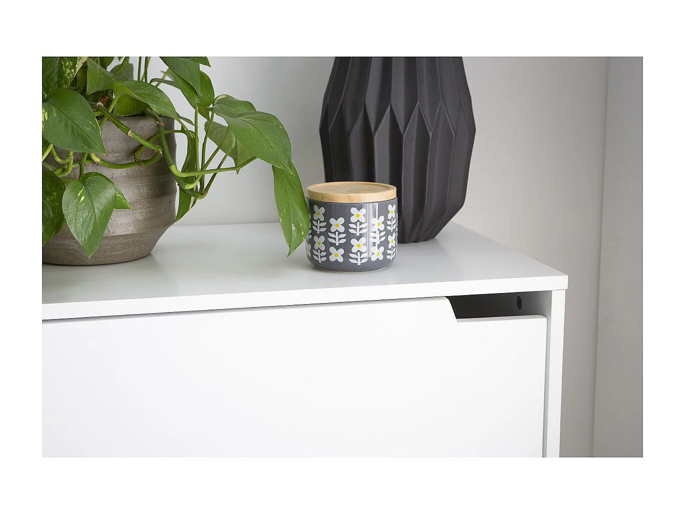 Mueble de almacenaje blanco 3 puertas LEENA