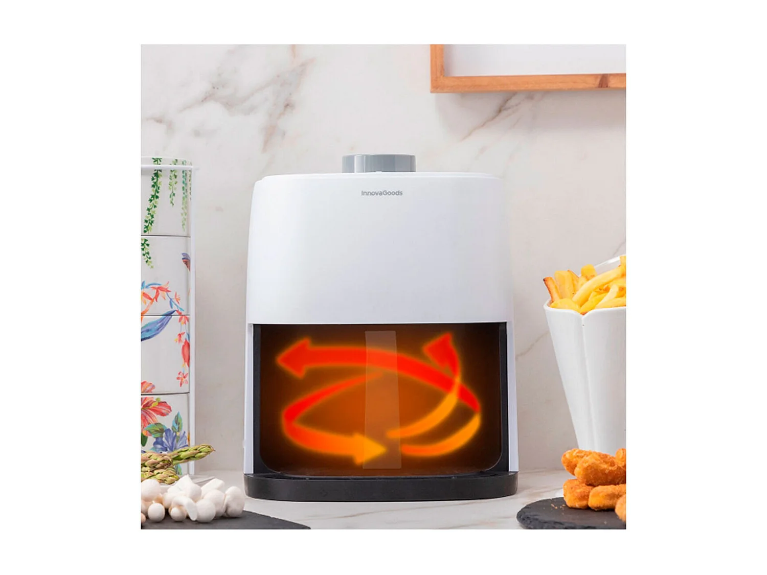 Freidora sin aceite Fryinn Lite 2000 InnovaGoods 1200W 2L blanco 25x25,5x21,5 cm