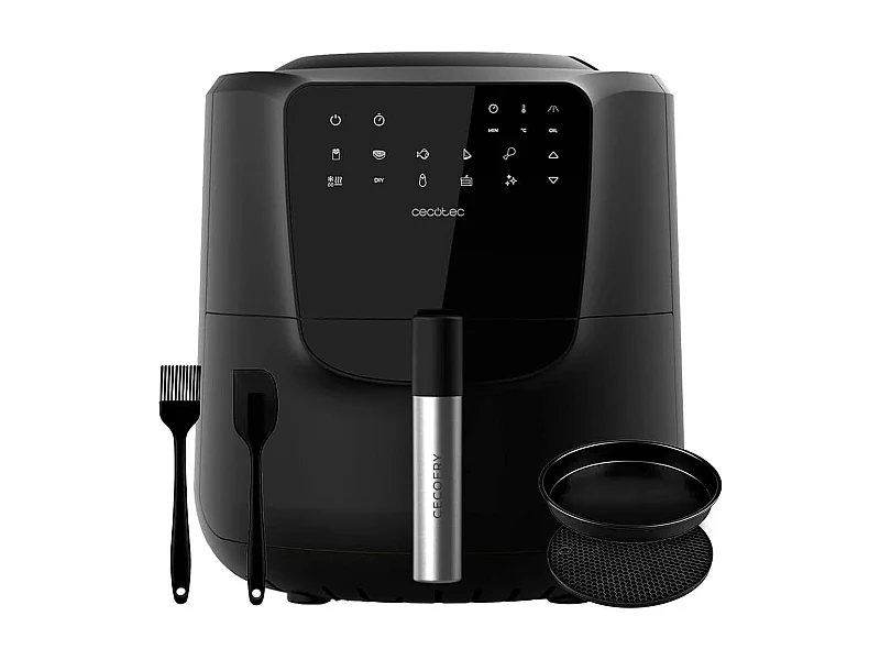 Freidora de aire Cecotec Cecofry Rain Pack 1550W 5,5L dispensador de aceite negro