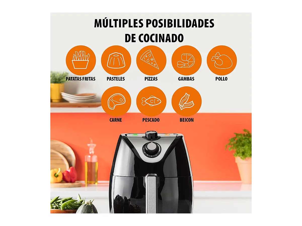 Freidora de aire Tristar FR-6994 1500W 4,5L diseño XXL negro