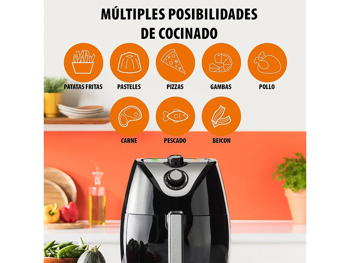 Freidora de aire Tristar FR-6994 1500W 4,5L diseño XXL negro