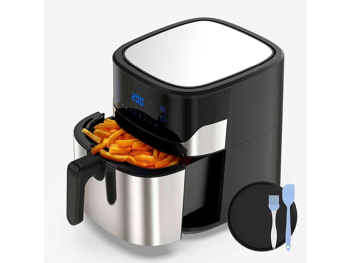 Freidora de aire Air Crispy 6006B Universal Blue 1600W 6,5L con accesorios negro/inox