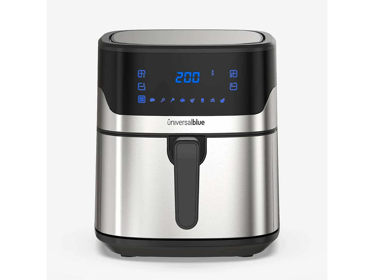 Freidora de aire Air Crispy 6006B Universal Blue 1600W 6,5L con accesorios negro/inox