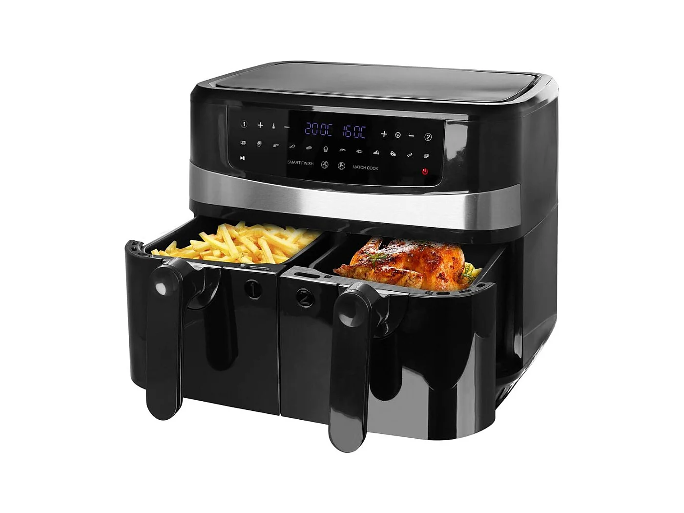 Freidora de aire Emerio AF-126672 2400W 9L 2 bandejas negro