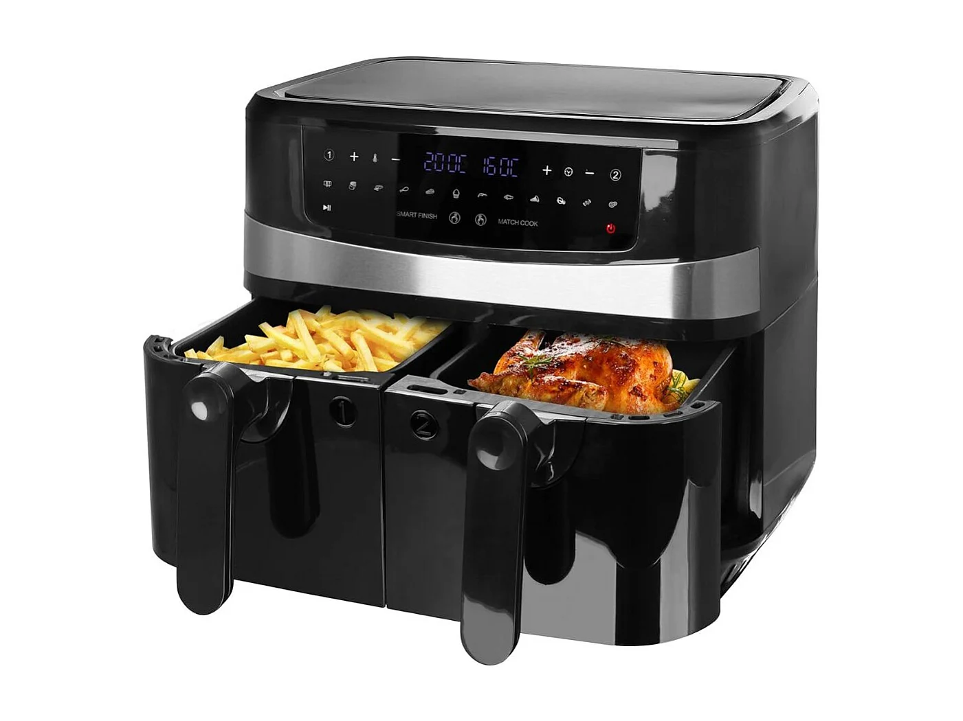 Freidora de aire Emerio AF-126672 2400W 9L 2 bandejas negro