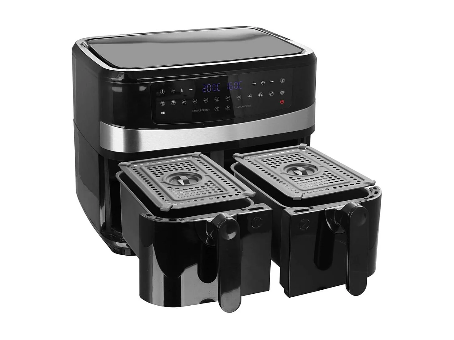 Freidora de aire Emerio AF-126672 2400W 9L 2 bandejas negro