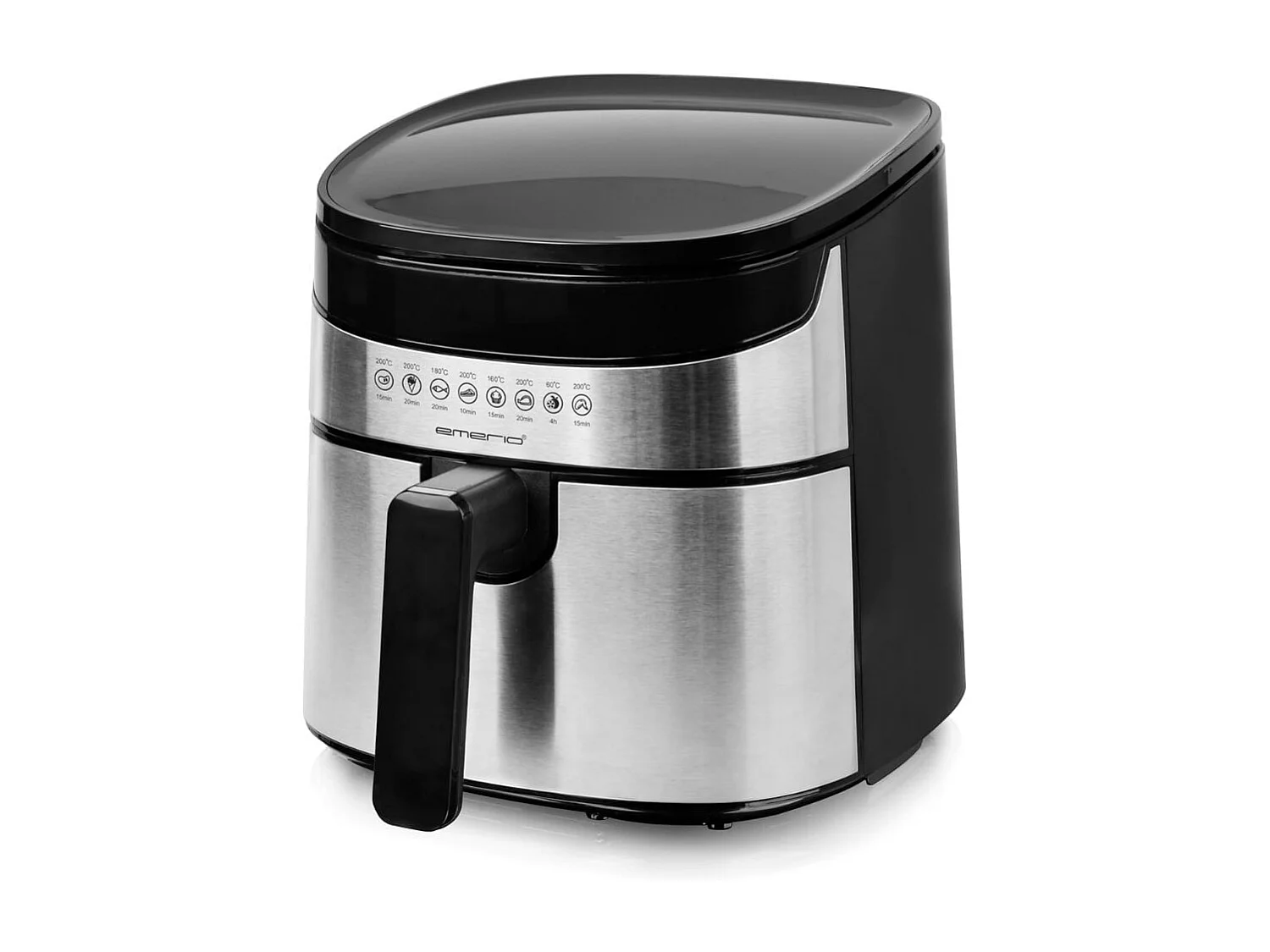 Freidora de aire Emerio AF-129084 1300W 4,5L 8 programas acero inoxidable negro