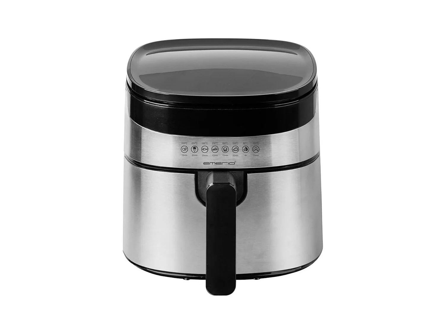 Freidora de aire Emerio AF-129084 1300W 4,5L 8 programas acero inoxidable negro