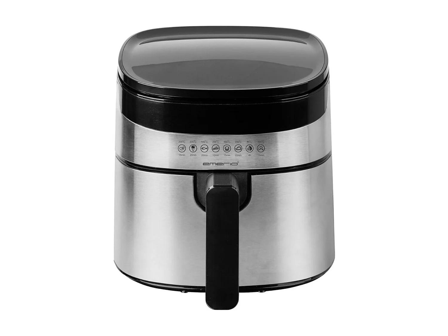 Freidora de aire Emerio AF-129084 1300W 4,5L 8 programas acero inoxidable negro