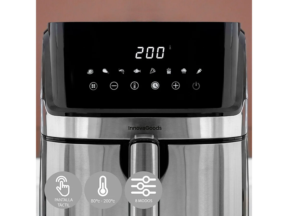 Freidora de aire Fryinn Pro 5500 Innovagoods 1700W 5,5L negro