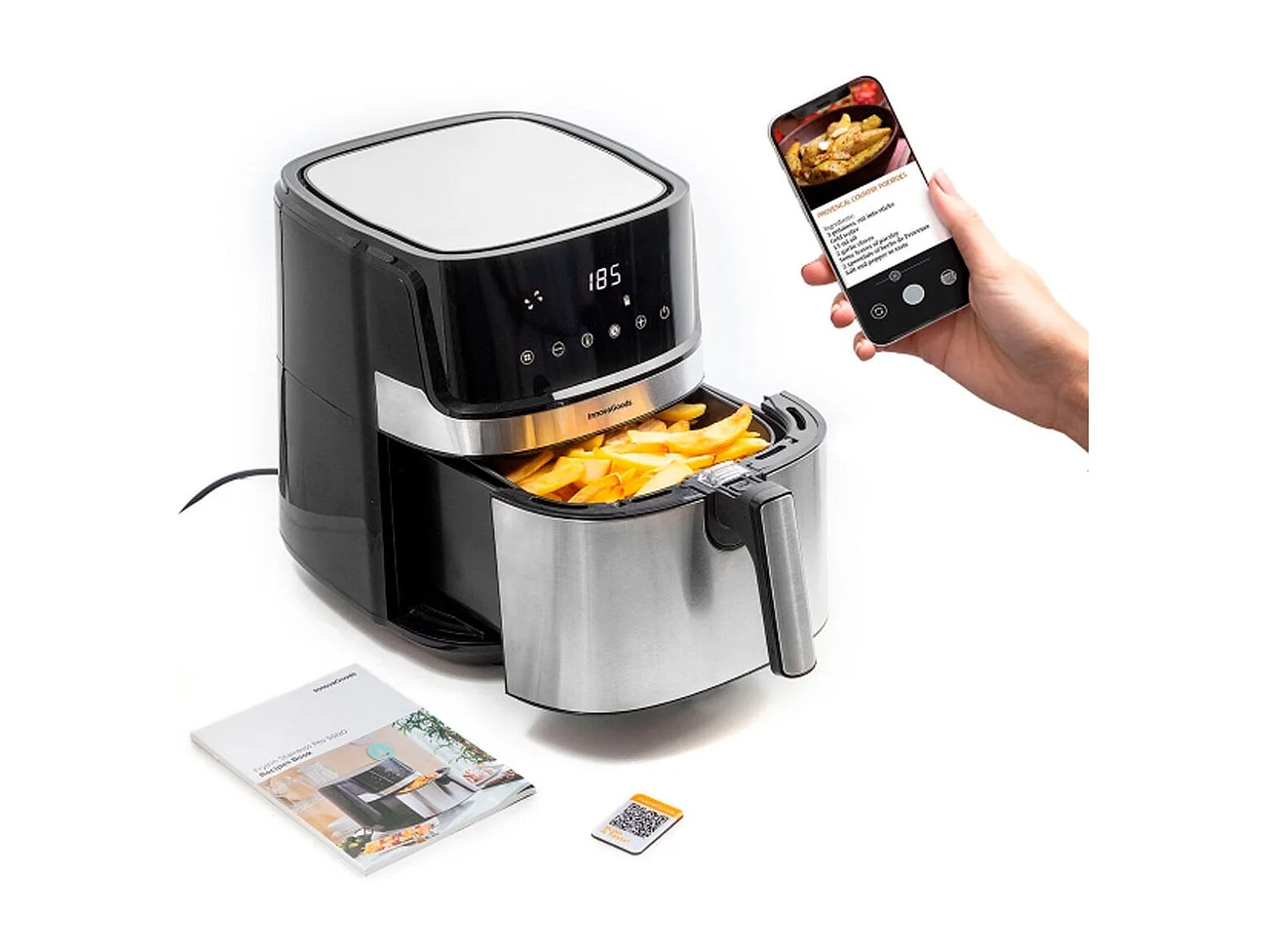 Freidora de aire Fryinn Pro 5500 Innovagoods 1700W 5,5L negro