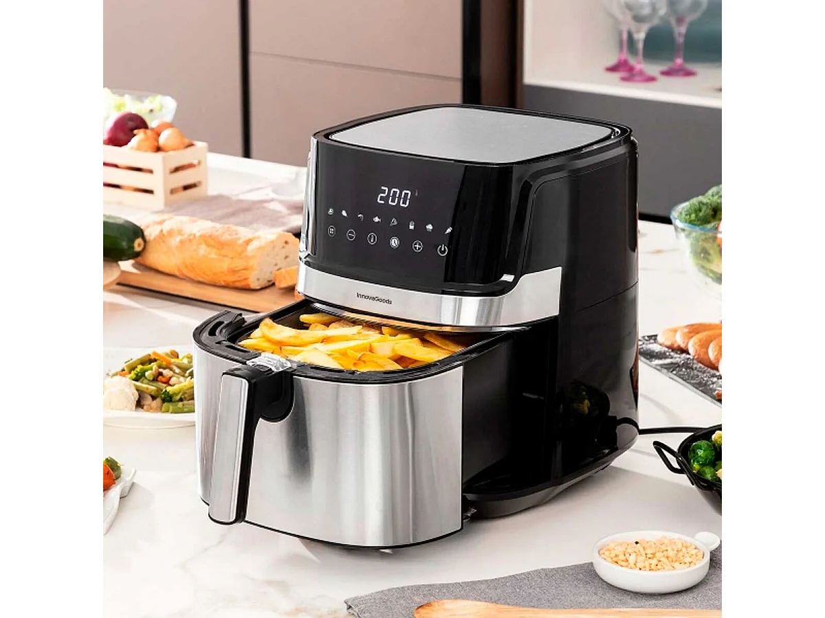 Freidora de aire Fryinn Pro 5500 Innovagoods 1700W 5,5L negro