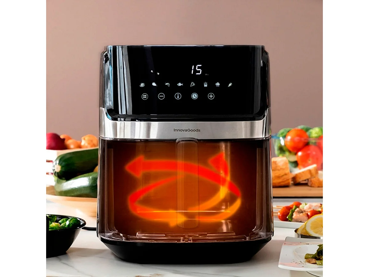 Freidora de aire Fryinn Pro 5500 Innovagoods 1700W 5,5L negro