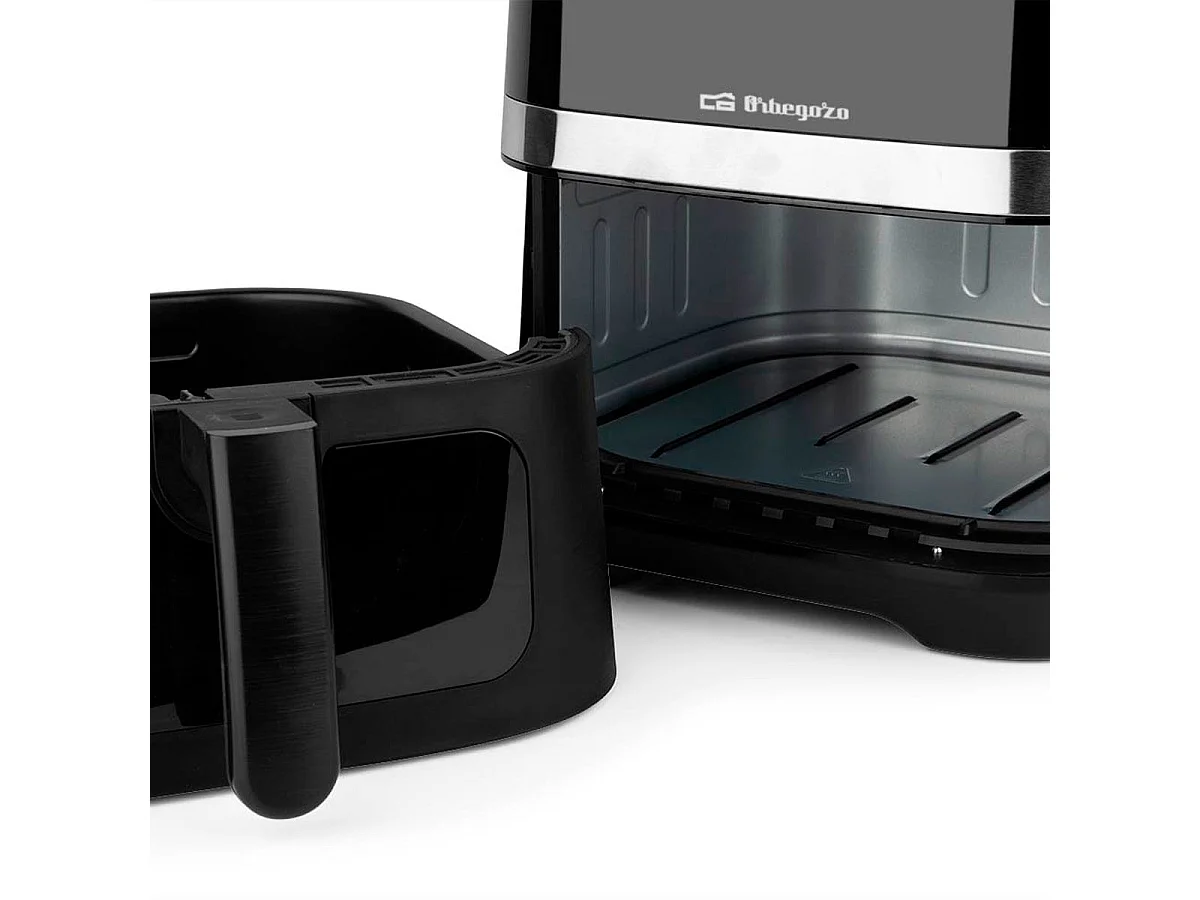 Freidora de aire Orbegozo FDR 68 1800W 6,5L diseño con ventana negro