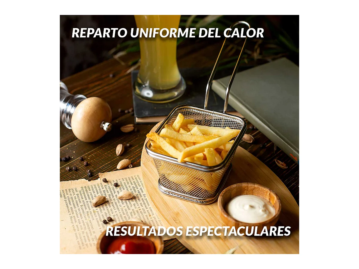 Freidora de aire Naturfry FGE7822 Fagor 1800W 5,7L 7 modos negro