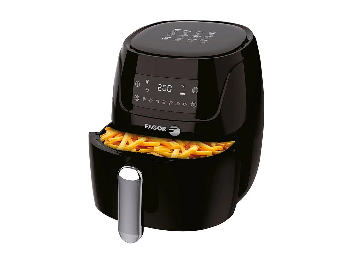 Freidora de aire Naturfry FGE7822 Fagor 1800W 5,7L 7 modos negro