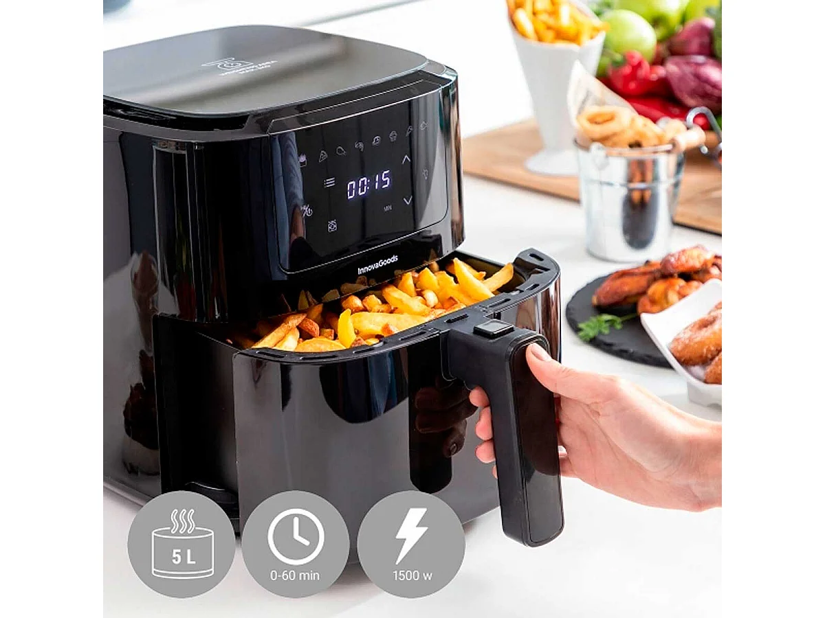 Freidora de aire Fryinn Balance 5000 Innovagoods 1500W 5L negro