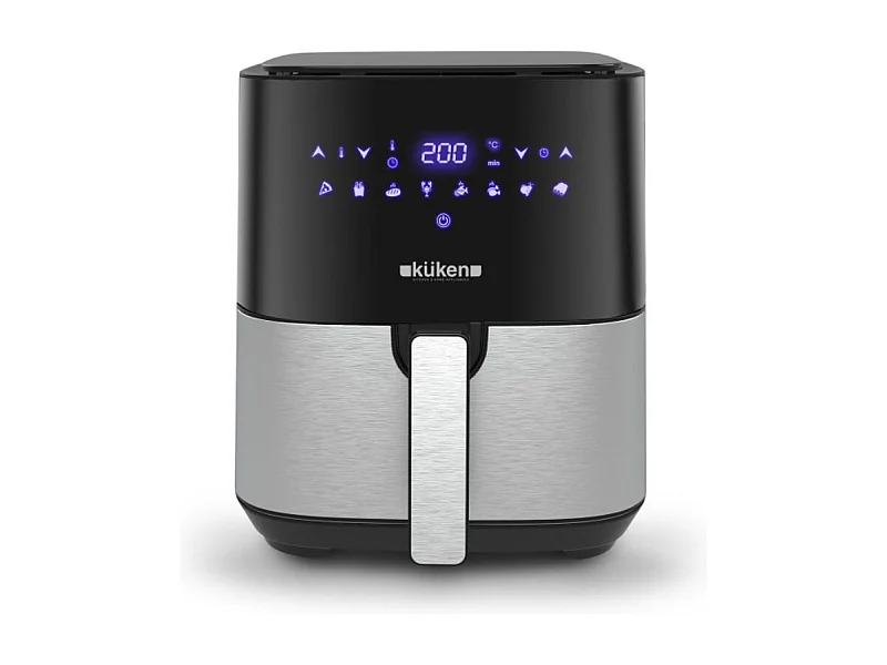 Freidora de aire Küken 39957 1500W 5L negro Ø21x27 cm